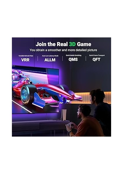 8k HDMI 2.1 Uzatma Kablosu Dişi Erkek HDMI Uzatma UHD Arc Desteği Ps5, Xbox One Vb.(0.5m) modelleri