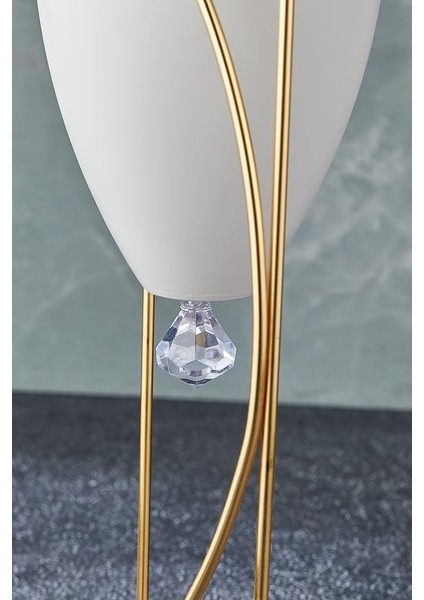 2'li Gold Ayaklı Dekoratif Beyaz Saksı fırsatları