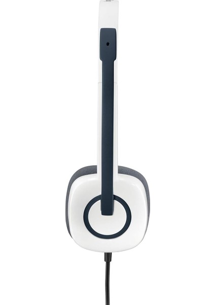 H150 Kablolu Stereo Kulak Üstü Mikrofonlu Kulaklık, Mikrofon ve Ses Çıkışı Için Ayrı Bağlantı, Kablo Üzeri Kontrol Özelliği, Beyaz modelleri