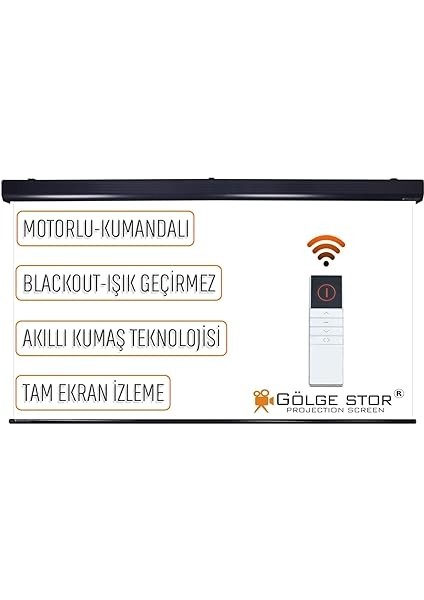 Stor EN290CM BOY200CM Projeksiyon Perdesi Motorlu Yeni Akıllı Kumaş Blackout-Işık Geçirmez 4K 8k Hd fiyatları