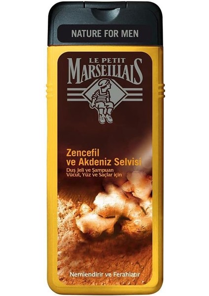 Petit Marseillais Duş Jeli Men Serisi Zencefil &amp; Akdeniz Selvisi (400 Ml) fiyatları