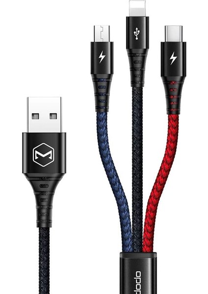 Dodo 3in1 Data- Şarj Kablosu