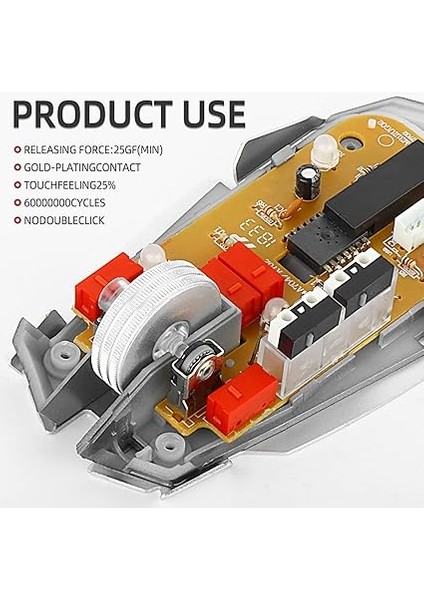 Kırmızı Kailh Gm 4.0 Oyun Faresi Için Mikro Anahtarı 4 Adet indirimleri