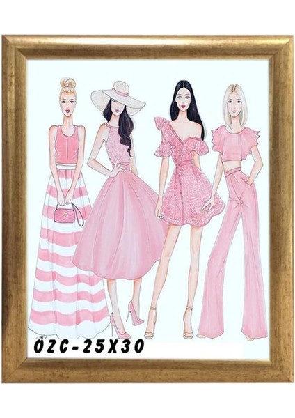 Cerceve Hediyelik Çerçeve Ev Home Ofis Resim Çerçevesi Masaüstü 25X30 25X30-LAM22-ALTIN