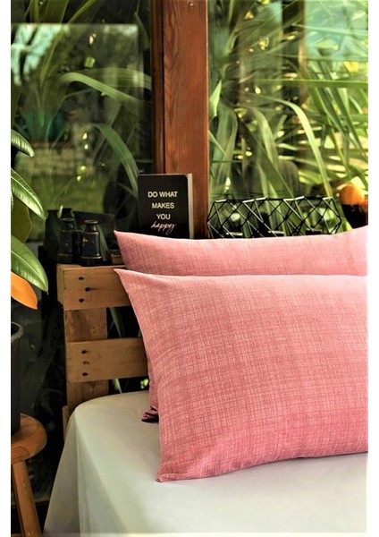 Turca AT7526 Ranforce Yastik Kilifi, Pudra, 2li, 50X70CM