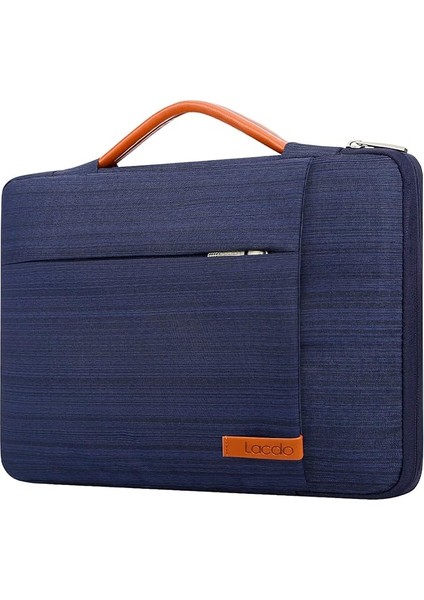 360° Laptop Kılıfı Çantası Bilgisayar Için 15 Inç New MacBook Air M4 A3241 2025/M3 A3114/M2 A2941 2024-2023, 15 Inç MacBook Pro A1990 A1707, Dell Xps 15 Plus 2022-2020 Aksesuar Cebi Ile, Mavi