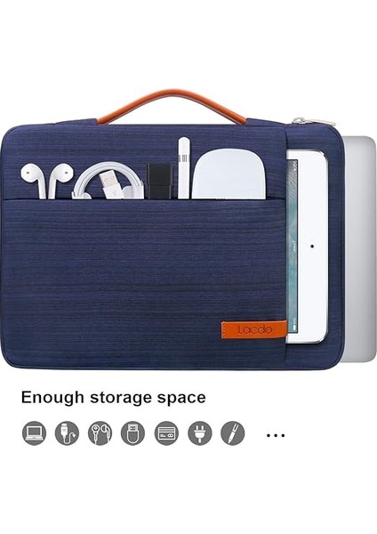 360° Laptop Kılıfı Çantası Bilgisayar Için 15 Inç New MacBook Air M4 A3241 2025/M3 A3114/M2 A2941 2024-2023, 15 Inç MacBook Pro A1990 A1707, Dell Xps 15 Plus 2022-2020 Aksesuar Cebi Ile, Mavi fiyatları