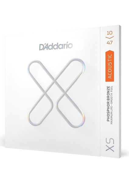 Gitar Telleri - Xs Fosfor Bronz Kaplamalı Akustik Gitar Telleri - XSAPB1047 - Tuning Stabilitesi ile Daha Fazla Kopma Mukavemeti - 6 Telli Gitar Için - 10-47 Ekstra Hafif