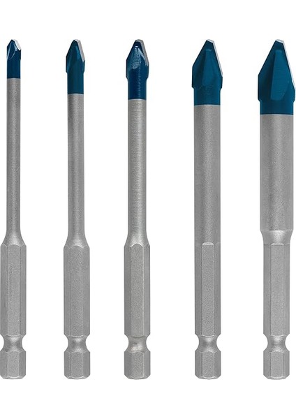Professional 5 Parça Expert Hex-9 Hardceramic Matkap Ucu Seti (Sert Fayanslar, Ø 4-10 Mm, Aksesuar Döner Matkap/vidalamalar)