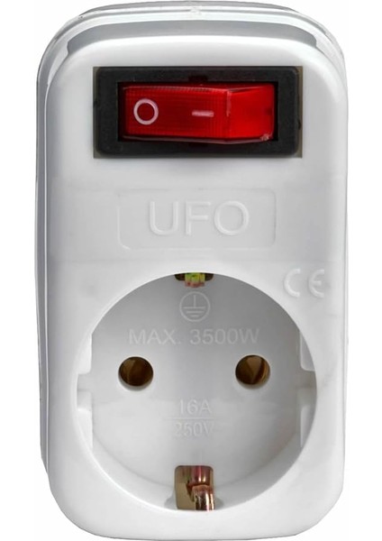 Tekli Akım Korumalı Anahtarlı Priz 16A 250V, Max 3500W Aşırı Yük Koruması (Beyaz) modelleri