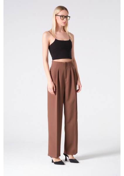 Üç Pile Yüksek Bel Palazzo Pantolon modelleri