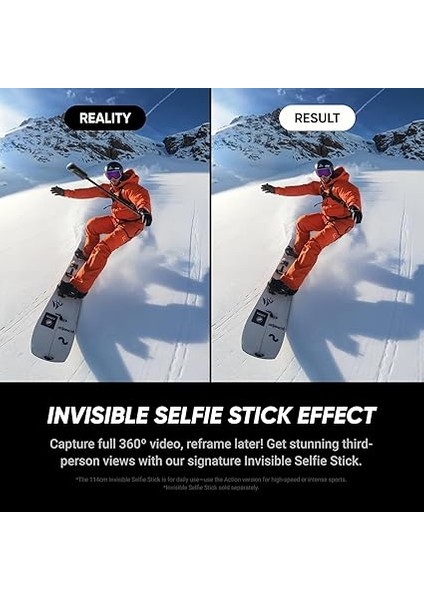 X5 Standart Paket - 8k 360 Derece Aksiyon Kamerası, Üç Kı-Power &amp; Değiştirilebilir Objektif Taşıma Çantası ile fırsatları