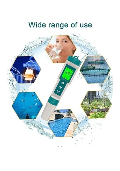 Çok Işlevli Dijital 7'si 1 Arada Su Kalitesi Test Cihazı Taşınabilir Yüksek Doğruluklu Su Kalitesi Test Kalemi Su Kalitesi Ölçüm Aracı Su Ph/tds/ec/tuzluluk/orp/sg/sıcaklık Arka Aydınlatmalı fiyatları