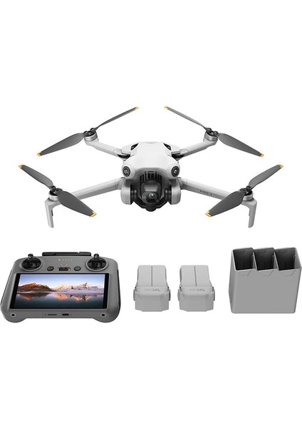 Mini 4 Pro Fly More Combo, Djı Rc 2 Ekranlı Kumandalı, 249 Gr, 4K Çekim, Drone, Gri