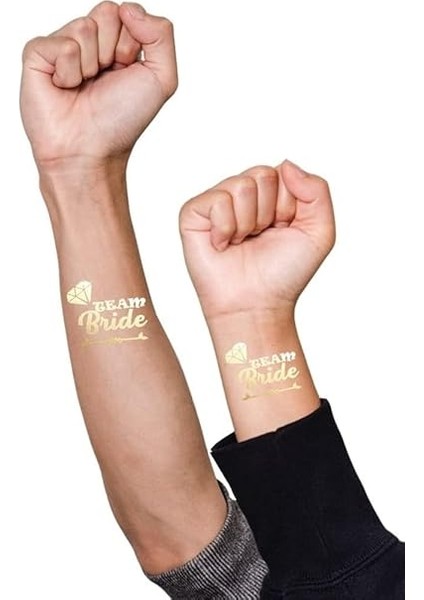 Bride To Be Gold Altın Renk Geçici Dövme 1 Bride 5 Team Bride Bekarlığa Veda Partisi modelleri