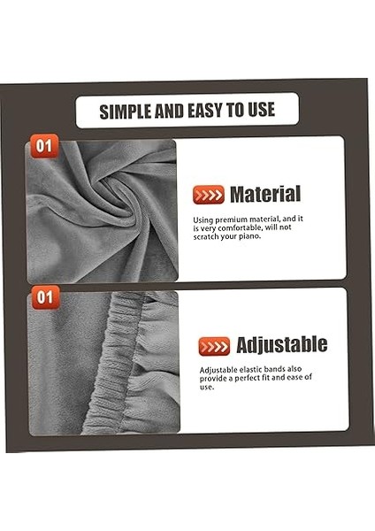 Dayanıklı Piyano Klavye Kılıfı Toz ve Çizilmelere Karşı Yüksek Kalite Şık Tasarım Tuşlu Elektrikli Piyano Için Uygun Süreli Kullanım indirimleri