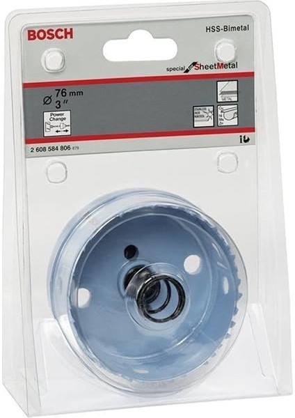 Professional Paslanmaz Çelik ve Inox Malzemeler Için Özel, Sheet Metal Delik Açma Testeresi (Panç), 76 mm fiyatları