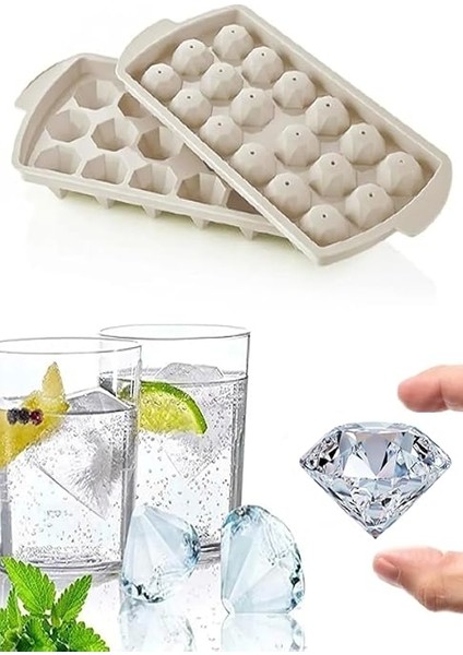 Elmas, Kristal Şekilli Buz Kalıbı, 18 Bölmeli, Farklı Renk ve Adetlerde (1, Siyah) modelleri