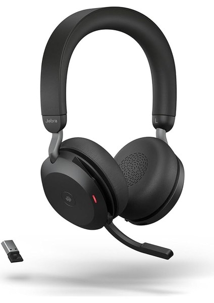 Evolve2 75 Kablosuz Pc Kulaklık, 8 Mikrofon Teknolojisi, Çift Köpük Stereo Kulaklık, Gelişmiş Aktif Gürültü Iptali, Usb-A Bluetooth Adaptörü ve Ms Takım Uyumluluğu, Siyah