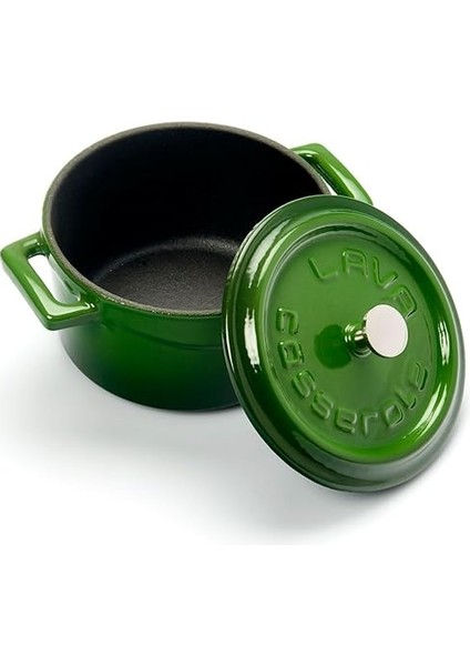 Metal Döküm Mini Tencere, 10 Cm, 0.35 L Hacim, Yeşil fiyatları