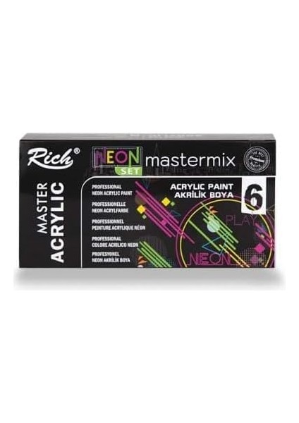 Mastermix Akrilik Boya Neon Renkler 60CC 6lı Set indirimleri
