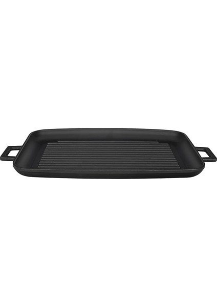 Döküm Grill Tepsi, Izgara Yüzeyli, Metal Kulplu, 31X42CM