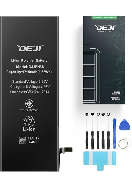 iPhone 6s ile Uyumlu Batarya Mucize Batarya Deji - Orijinal Mah Kapasite