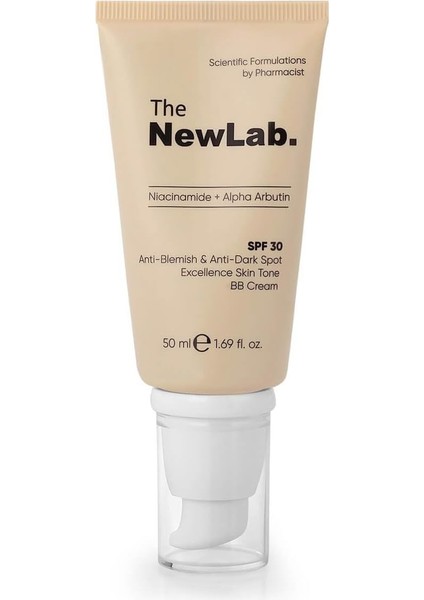 Newlab. Newlab-Akne ve Leke Karşıtı Cilt Tonu Eşitleyici Spf 30 Bb Krem-Niacinamide+Alpha Arbutin
