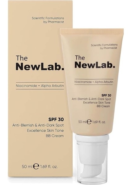 Newlab. Newlab-Akne ve Leke Karşıtı Cilt Tonu Eşitleyici Spf 30 Bb Krem-Niacinamide+Alpha Arbutin indirimleri