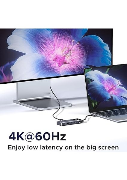 Uno USB C Hub 10GBPS, 4K@60Hz Hdmı, LED Ekran, 2*usb A ve 2*usb C, Pd 100W, iPhone 15, iPad Pro/air, MacBook Pro/air, Steam Deck Vb. ile Uyumludur. indirimleri
