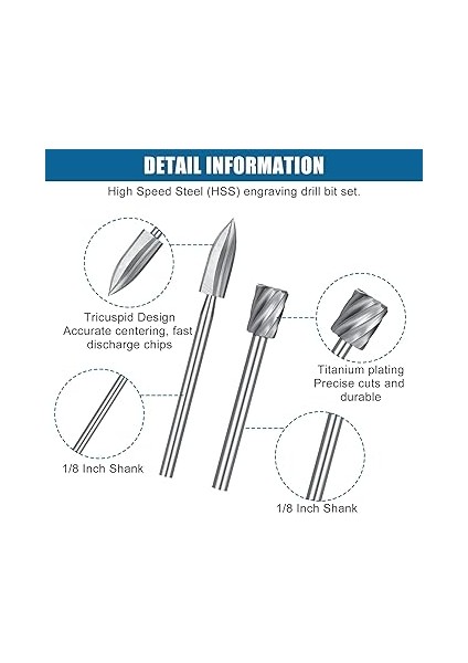 Adet Sert Metal Freze Ucu Seti, Hss Freze Ucu, 3 mm Şaftlı, Ahşap Gravür, Oyma, Delme, Heykel Için, Dremel Çok Amaçlı Aletler Için Uygun fırsatları