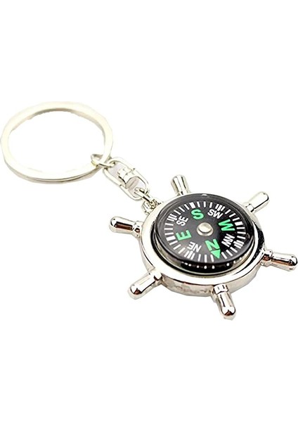 Yaratıcı Pusula Kolye Anahtarlıklar Araba Anahtarlık Dekor Çanta Anahtarlık Süs Hediye Paslanmaz Çelik Mini Cep Pusula Navigasyon Anahtarlık Açık Kamp Mağaracılık Yürüyüş Için