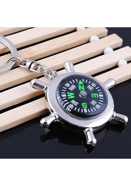 Yaratıcı Pusula Kolye Anahtarlıklar Araba Anahtarlık Dekor Çanta Anahtarlık Süs Hediye Paslanmaz Çelik Mini Cep Pusula Navigasyon Anahtarlık Açık Kamp Mağaracılık Yürüyüş Için fiyatları