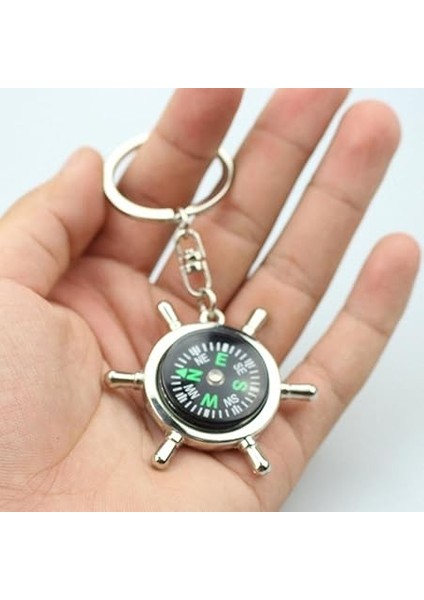 Yaratıcı Pusula Kolye Anahtarlıklar Araba Anahtarlık Dekor Çanta Anahtarlık Süs Hediye Paslanmaz Çelik Mini Cep Pusula Navigasyon Anahtarlık Açık Kamp Mağaracılık Yürüyüş Için modelleri