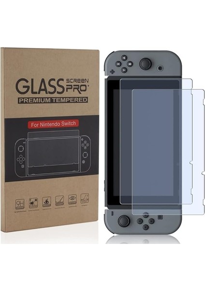 Products Ekran Koruyucu (2 Paket) Nintendo Switch ile Çalışır - Şalter Için Temperli Cam Ekran Koruyucu Kapak Aksesuarı, 9h Sertlik, Çizilmez, Premium Berraklık, Kabarcıksız Kurulum