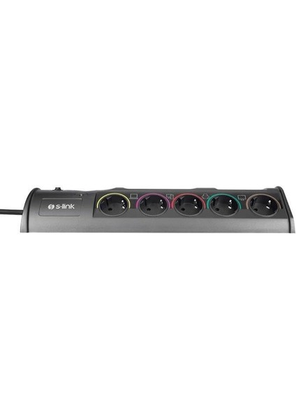 SP10AF 3m 1860 Joule 1.5mm 1 USB 1 Typec 2.1A/5V 16A 250V 3680W 10LU Akım Korumalı Priz fırsatları