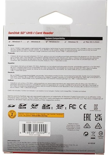 Extreme Pro - Lecteur/enregistreur Taşınabilir Et Compact De Cartes Sd Uhs-I SDDR-C531-GNANN modelleri