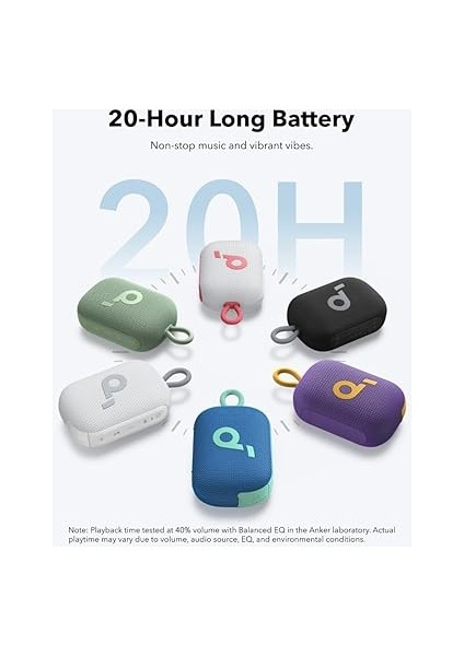 By Anker, Select 4 Go, 20 Saat Ultra Oynatma Süresi, 5W Güçlü Ses, IP67 Tam Koruma ve Yüzerlik, Hafiflik ve Kayış Tasarım, Her Yere Taşıması Kolay, Kablosuz Stereo Eşleştirme (Tws), Mavi fiyatları