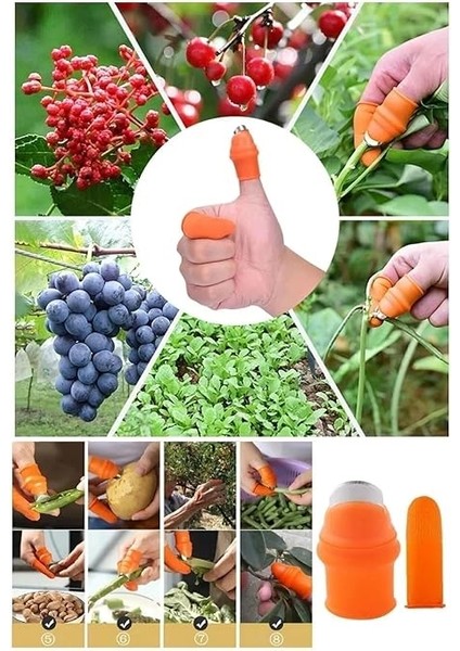 Pratik Baş Parmak Koruyucu Eldiven Sebze Meyve Soyucu Kesme Ayıklayıcı Silikon Aparat (M- Beden) indirimleri