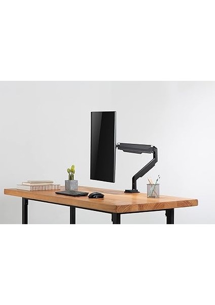 Monitör Tutucusu - Kelepçe &amp; Gaz Basınçlı Yay - 1 Monitör - 32 Inçe Kadar - Vesa 75X75, 100X100 - Siyah fırsatları