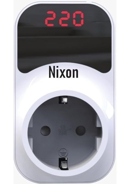 Premium Serisi 210/280 V 16 Amper Gerilim ve Volltaj Korumalı 2 Yıl Garantili Dijital Ekranlı Priz