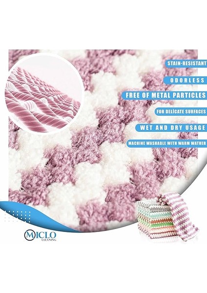 Cleanıng | Yumuşak Doku | Puf Bez | Süper Emici Sihirli Mutfak, Bulaşık Tezgah Bezi | X3 Adet - Zikzak Desen fiyatları