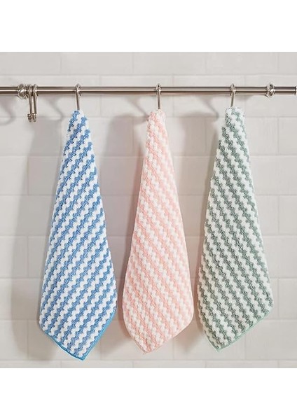 Cleanıng | Yumuşak Doku | Puf Bez | Süper Emici Sihirli Mutfak, Bulaşık Tezgah Bezi | X3 Adet - Zikzak Desen fırsatları