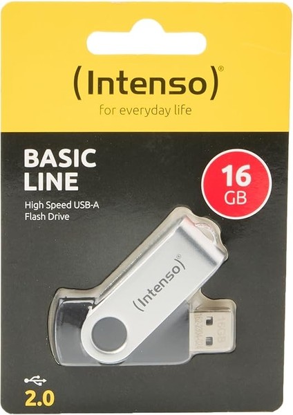 USB Stick Basic Line 16GB Siyah, Gümüş 4034303015368 modelleri