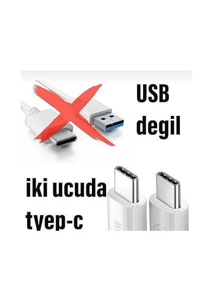 C To Type C Şarj Kablosu 30W 1 Metre Uzun Pd Çift Taraflı USB C Hızlı Şarj ve Data Kablosu Beyaz fırsatları