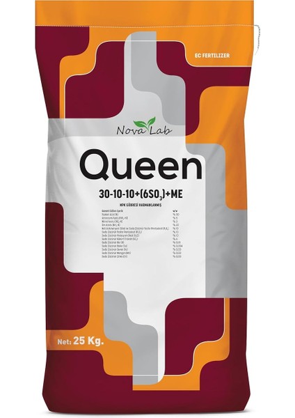 Lab Queen 30 10 10 + (6so3)+Me Npk Gübre/suda Çözünür Damlama Gübresi 25