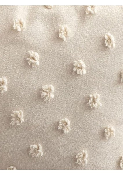 Ikili Dekoratif Puantiye Keten Kumaşlı Kırlent Kılıfı 43X43 Beyaz Krem 43 x 43 SWITANM95 modelleri