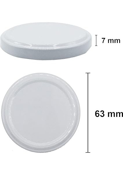 210 ml Metal Beyaz Kapaklı Şeffaf Cam Kavanoz 30 Adet modelleri