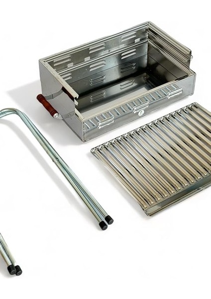 Paslanmaz Çelikten Katlanır Ayaklı ve 3 Kademeli Mangal Çantalı fırsatları