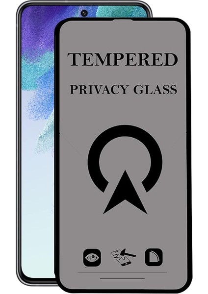 Iletişim Samsung Galaxy S21 Fe Tam Kaplayan Privacy Hayalet Temperli Ekran Koruycu Cam